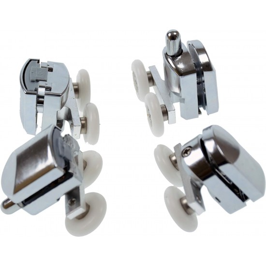 Duşa Kabin Teker Seti,4 alt 4 üst Krom Banyo Tekerleği,Tüm Duşa Kabinlere Uyumlu Tekerlek Seti