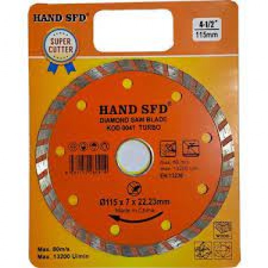 Hand Sfd Turbo Kanallı Elmas Testere 115 Mm OZKOKHRD-73648